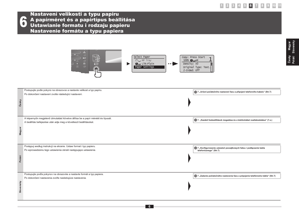 Nastavení velikosti a typu papíru, A papírméret és a papírtípus beállítása, Ustawianie formatu i rodzaju papieru | Nastavenie formátu a typu papiera | Canon i-SENSYS MF5980dw User Manual | Page 29 / 288