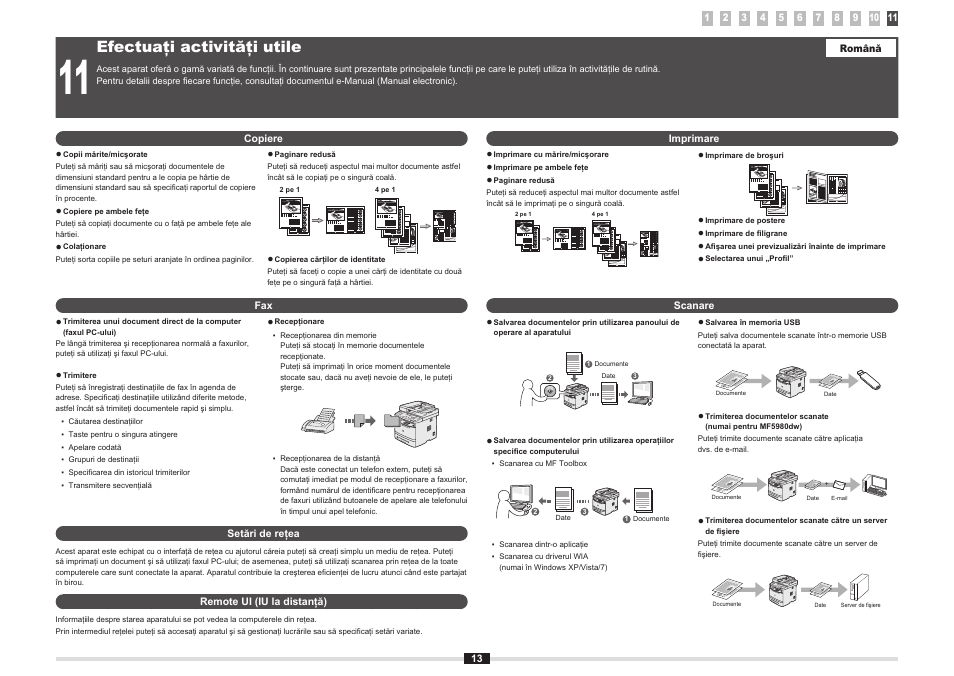 Efectuaţi activităţi utile | Canon i-SENSYS MF5980dw User Manual | Page 52 / 288