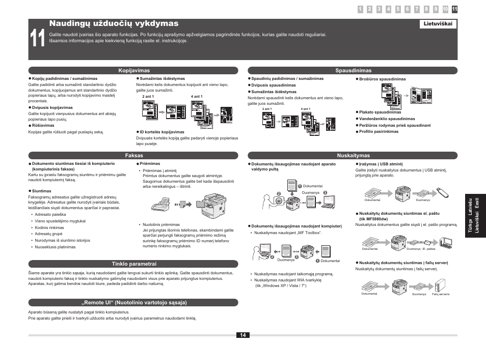 Naudingų užduočių vykdymas | Canon i-SENSYS MF5980dw User Manual | Page 85 / 288
