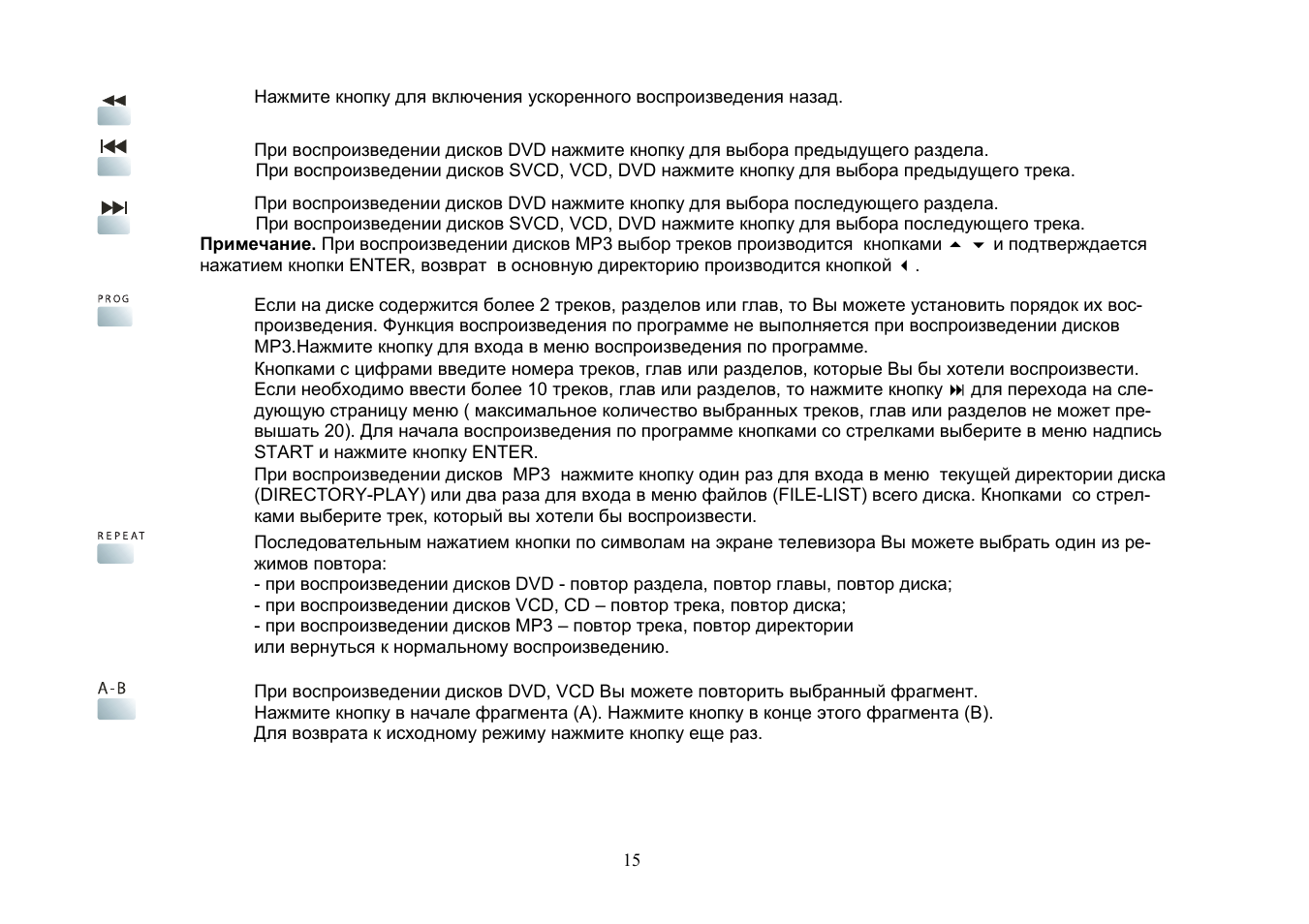 Akai DV-R5400DST User Manual | Page 15 / 20