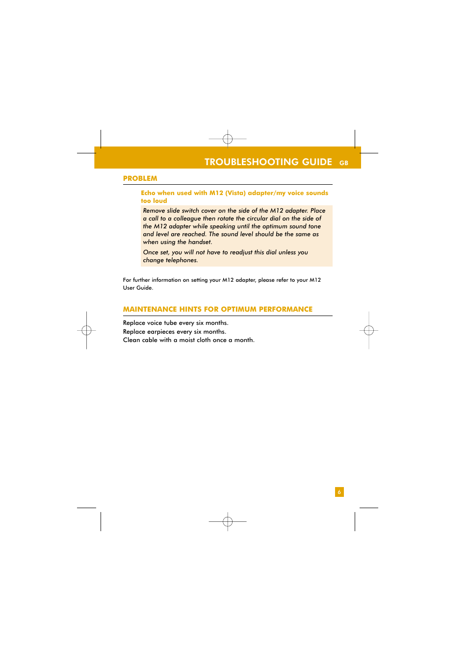 Troubleshooting guide | Plantronics TriStar User Manual | Page 12 / 50