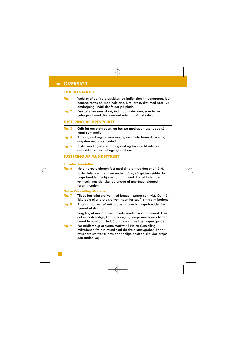 Oversigt | Plantronics TriStar User Manual | Page 13 / 50