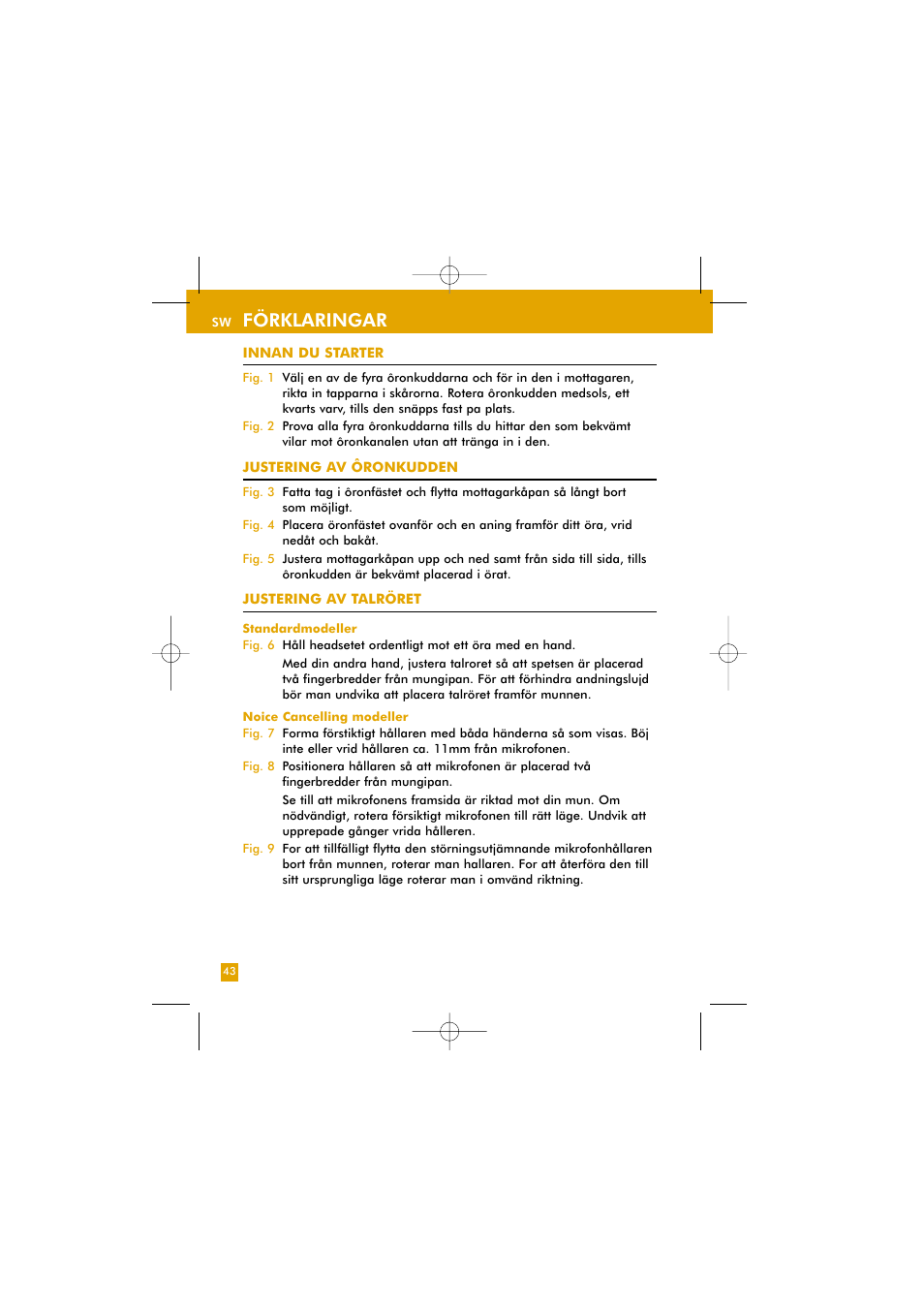 Förklaringar | Plantronics TriStar User Manual | Page 15 / 50