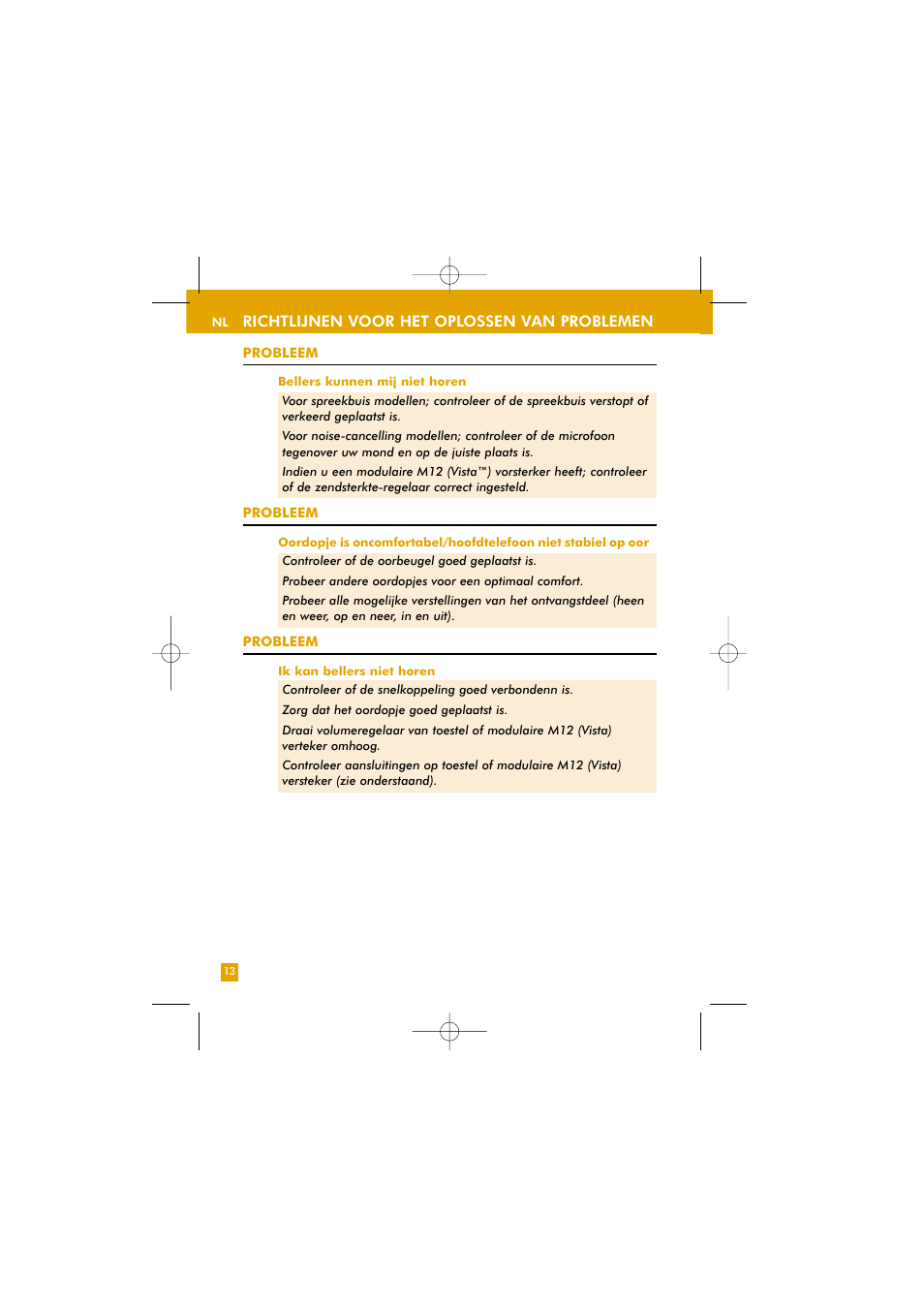 Richtlijnen voor het oplossen van problemen | Plantronics TriStar User Manual | Page 25 / 50