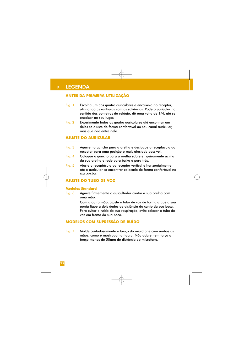 Legenda | Plantronics TriStar User Manual | Page 31 / 50