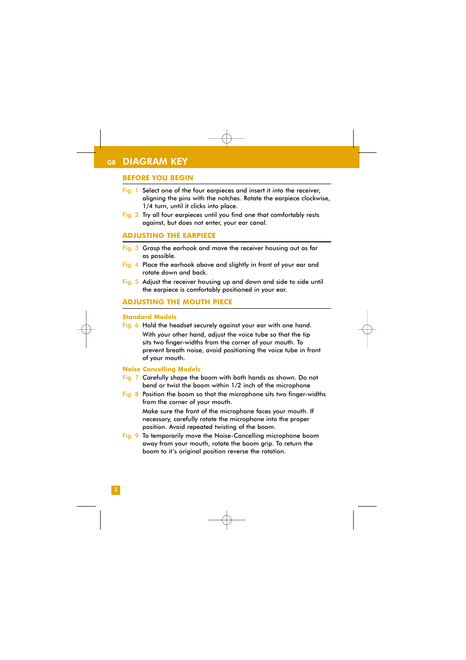 Diagram key | Plantronics TriStar User Manual | Page 5 / 50