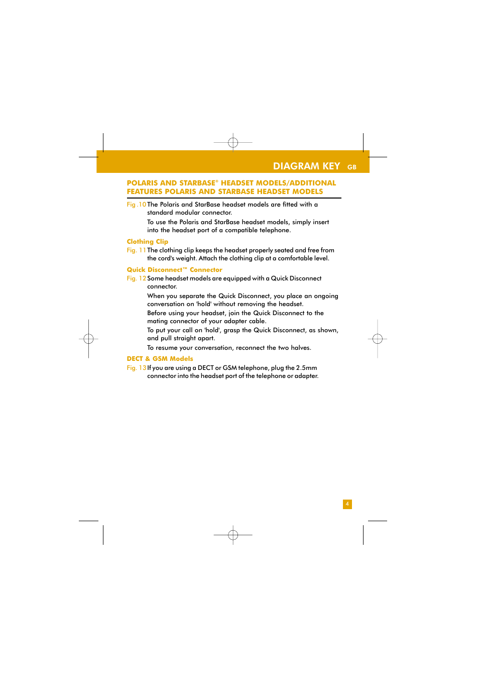 Diagram key | Plantronics TriStar User Manual | Page 8 / 50
