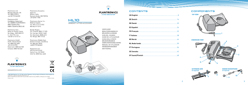 Plantronics HL10 Lifter User Manual | 36 pages