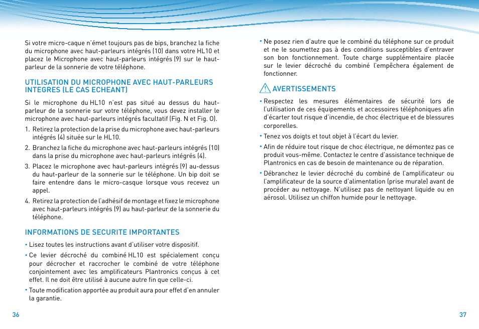 Plantronics HL10 Lifter User Manual | Page 17 / 36