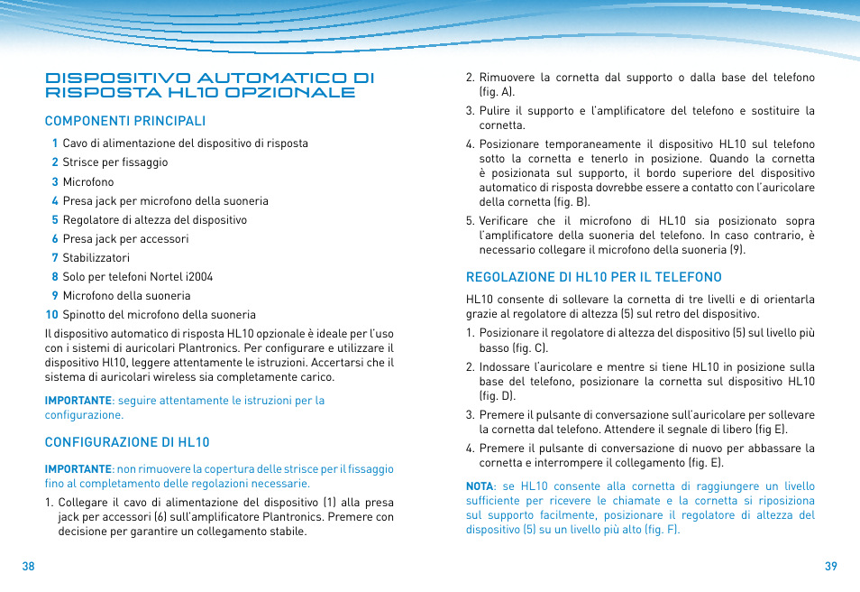 Plantronics HL10 Lifter User Manual | Page 18 / 36