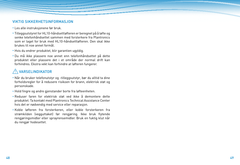 Plantronics HL10 Lifter User Manual | Page 23 / 36