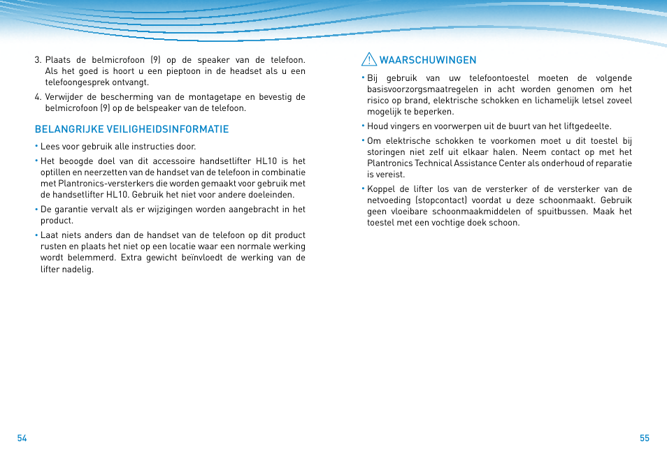 Plantronics HL10 Lifter User Manual | Page 26 / 36