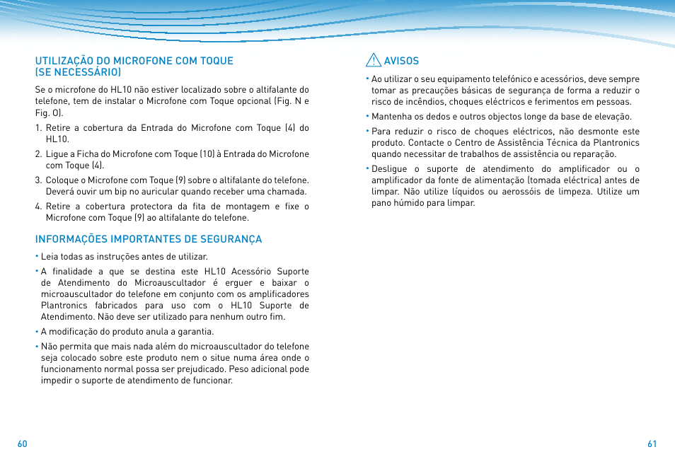 Plantronics HL10 Lifter User Manual | Page 29 / 36