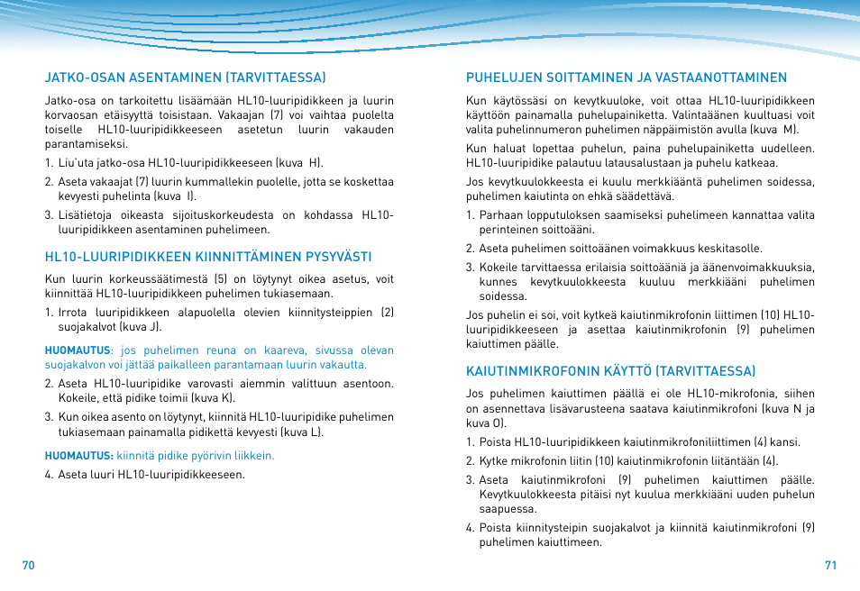 Plantronics HL10 Lifter User Manual | Page 34 / 36