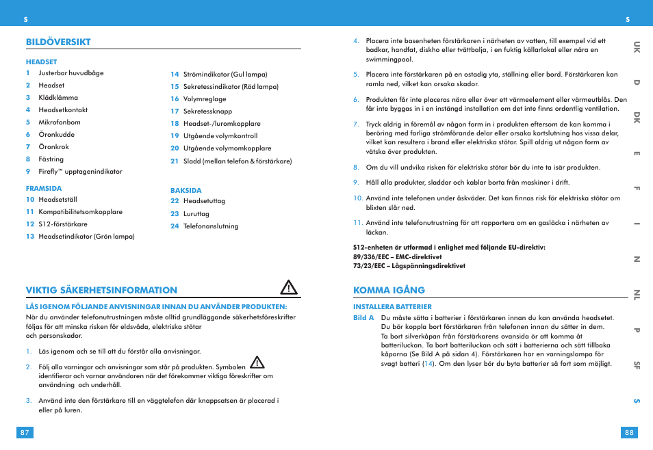 Plantronics S12 User Manual | Page 44 / 47