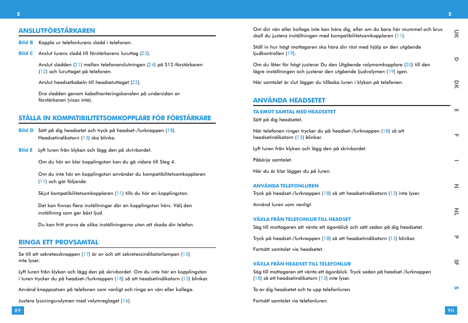 Plantronics S12 User Manual | Page 45 / 47