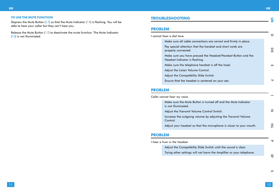 Plantronics S12 User Manual | Page 6 / 47