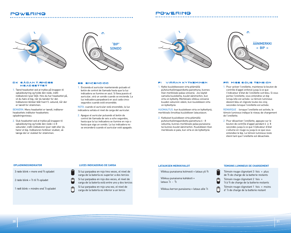 Powering | Plantronics Discovery 645 User Manual | Page 11 / 32