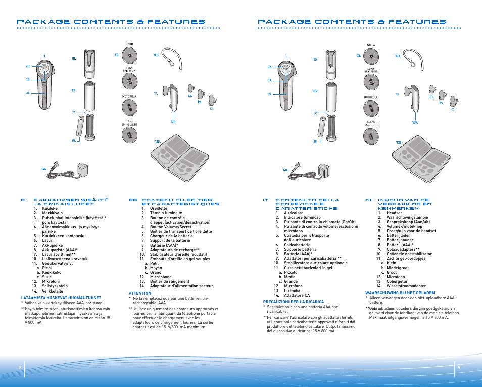 Package contents & features | Plantronics Discovery 645 User Manual | Page 5 / 32