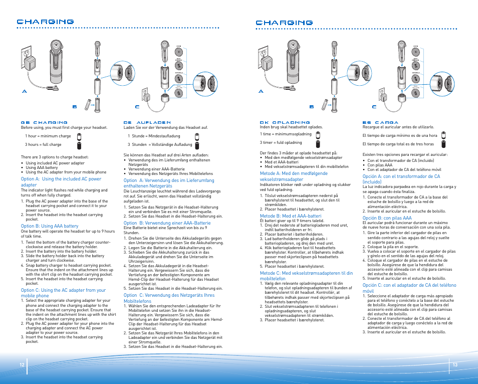 Charging | Plantronics Discovery 645 User Manual | Page 7 / 32