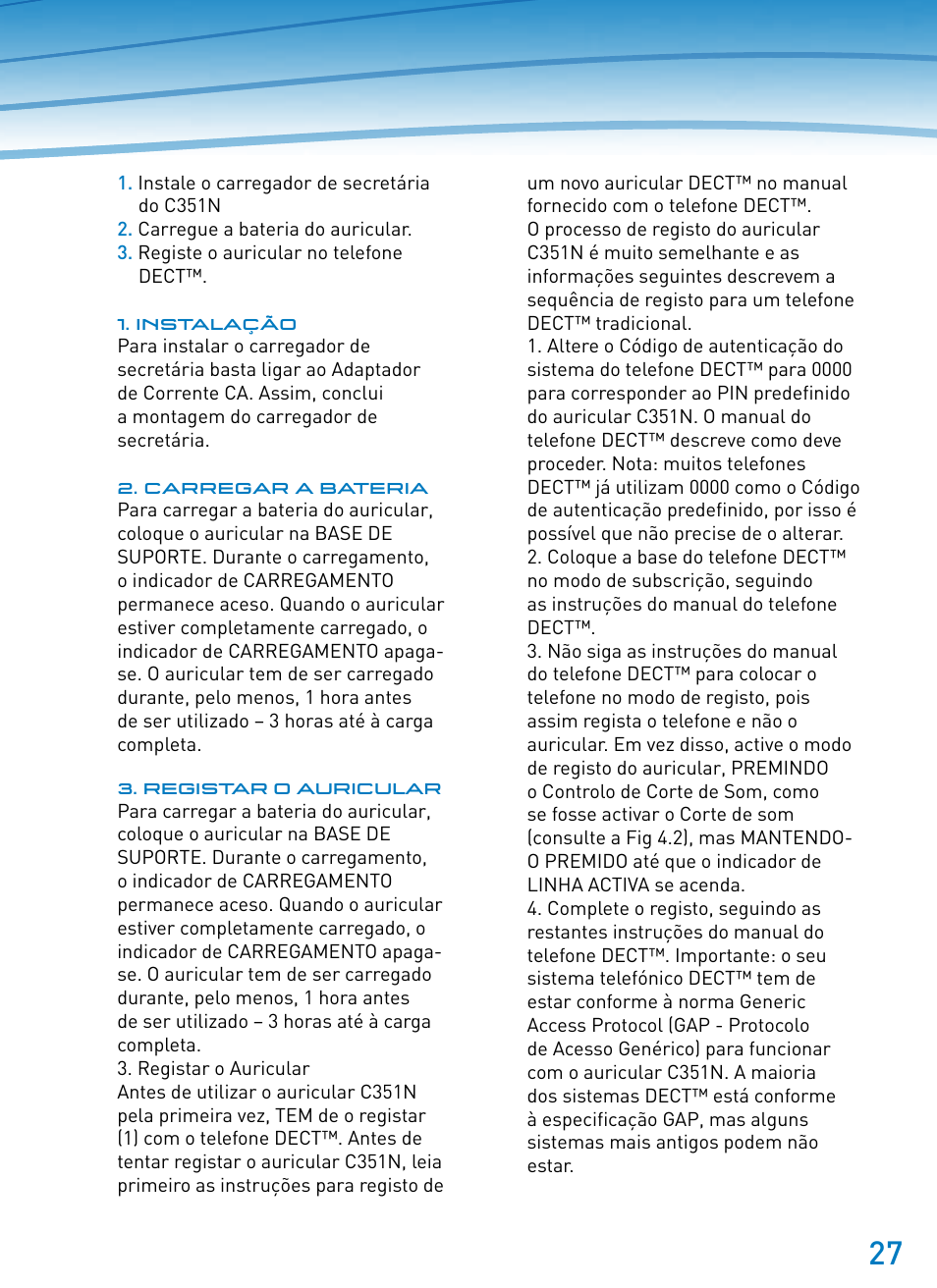 Plantronics SupraPlus Wireless User Manual | Page 27 / 60