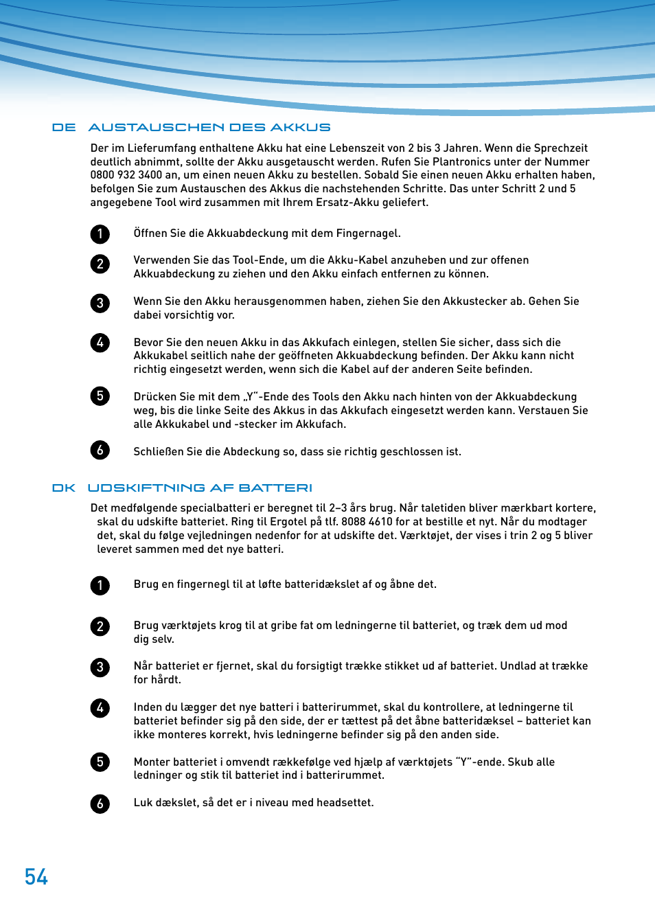 Plantronics SupraPlus Wireless User Manual | Page 54 / 60