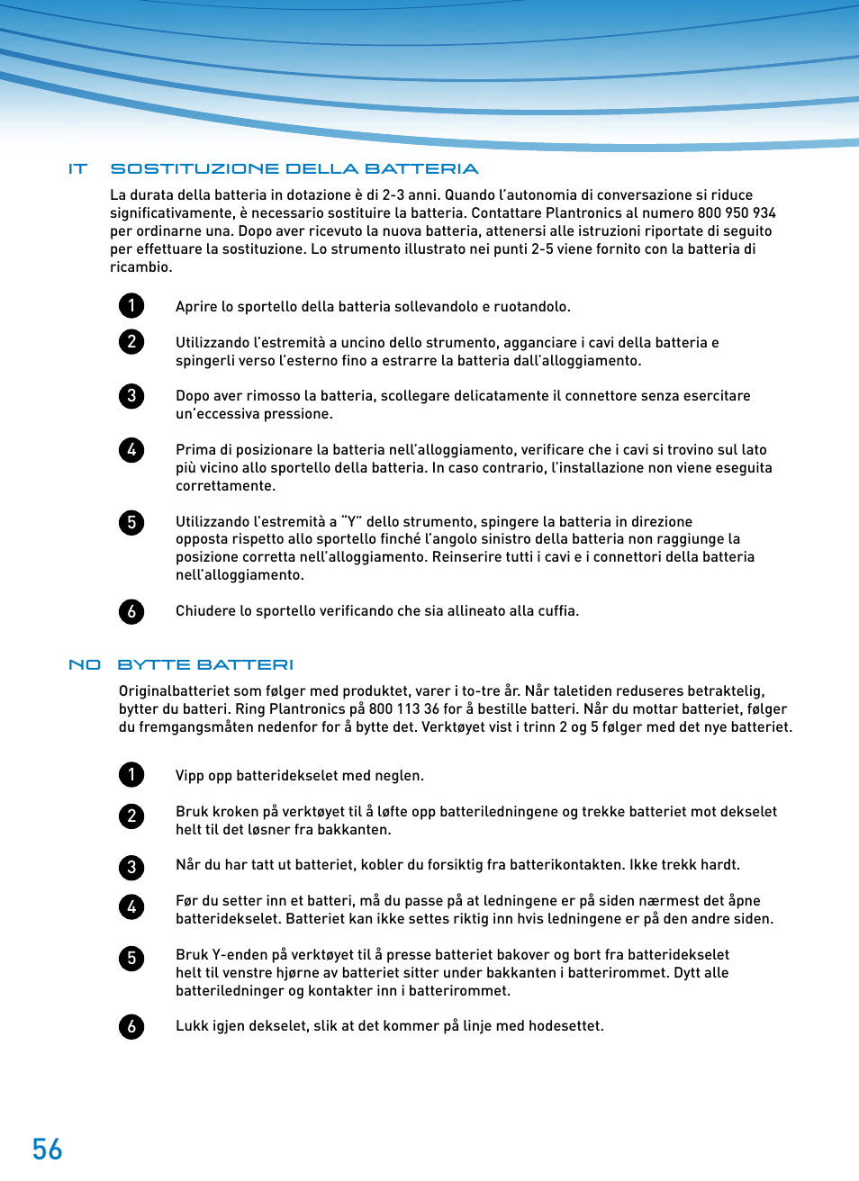 Plantronics SupraPlus Wireless User Manual | Page 56 / 60