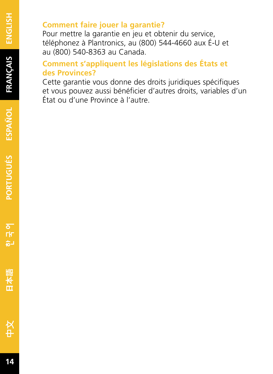 Plantronics HL10 User Manual | Page 16 / 52