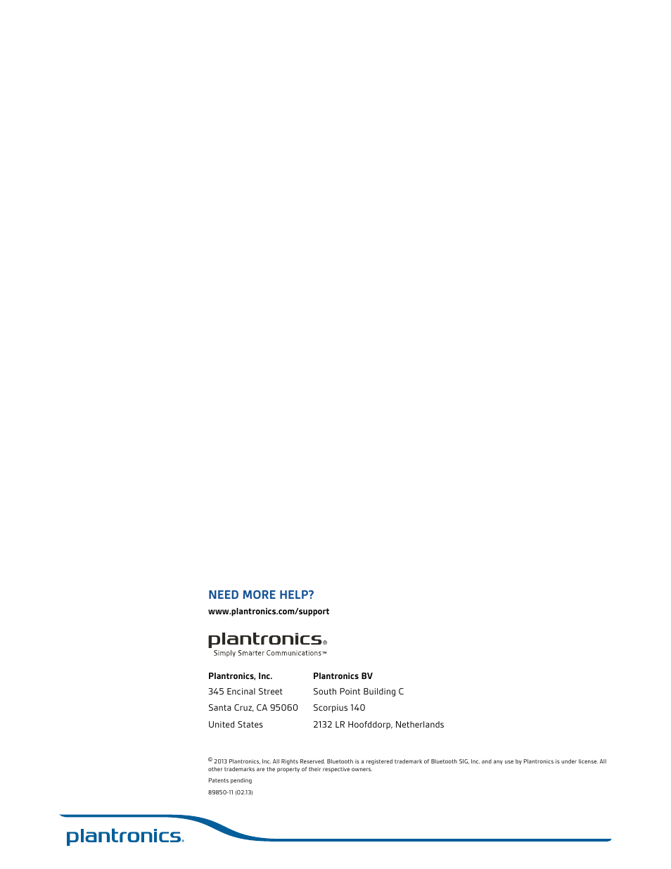 Need more help | Plantronics Voyager Legend UC User Manual | Page 18 / 18