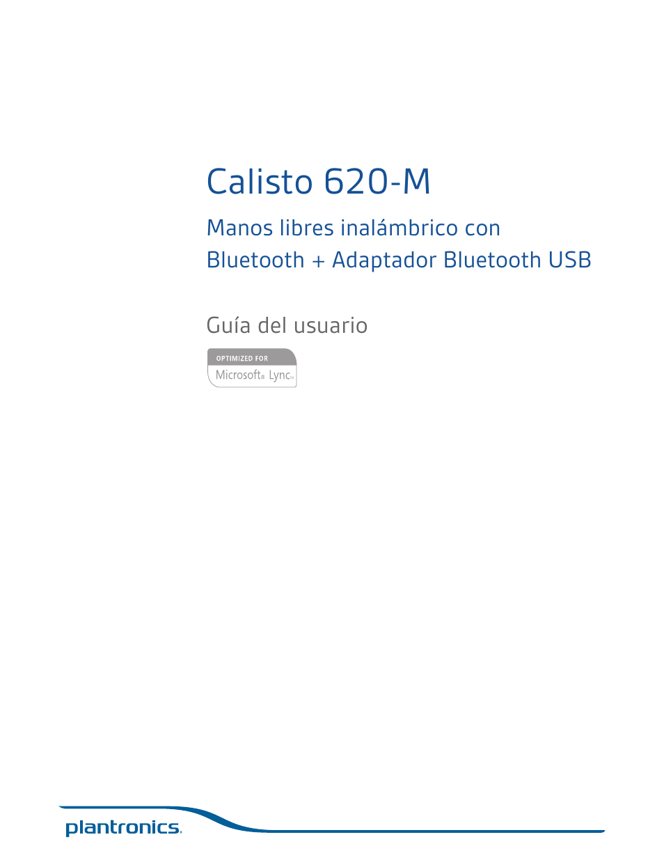 Plantronics Calisto 620-M User Manual | 21 pages