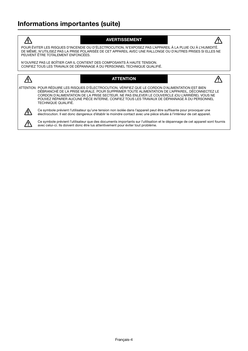 Informations importantes (suite) | MITSUBISHI ELECTRIC MDT552S User Manual | Page 206 / 404