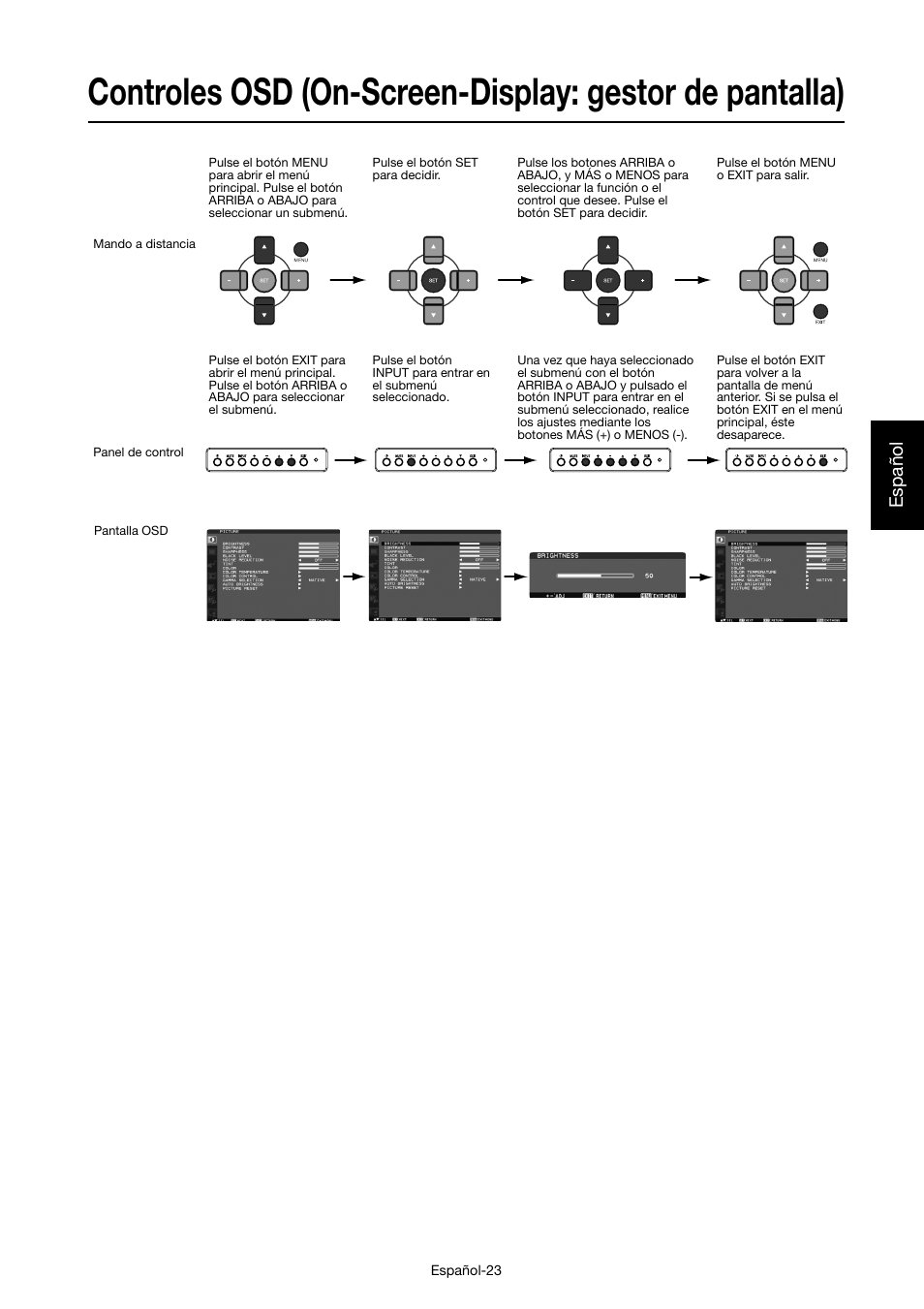 Español | MITSUBISHI ELECTRIC MDT421S User Manual | Page 111 / 300