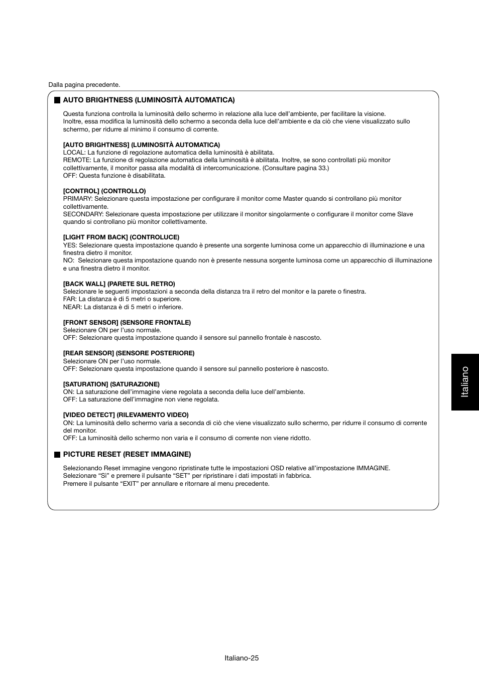 Italiano | MITSUBISHI ELECTRIC MDT421S User Manual | Page 197 / 300