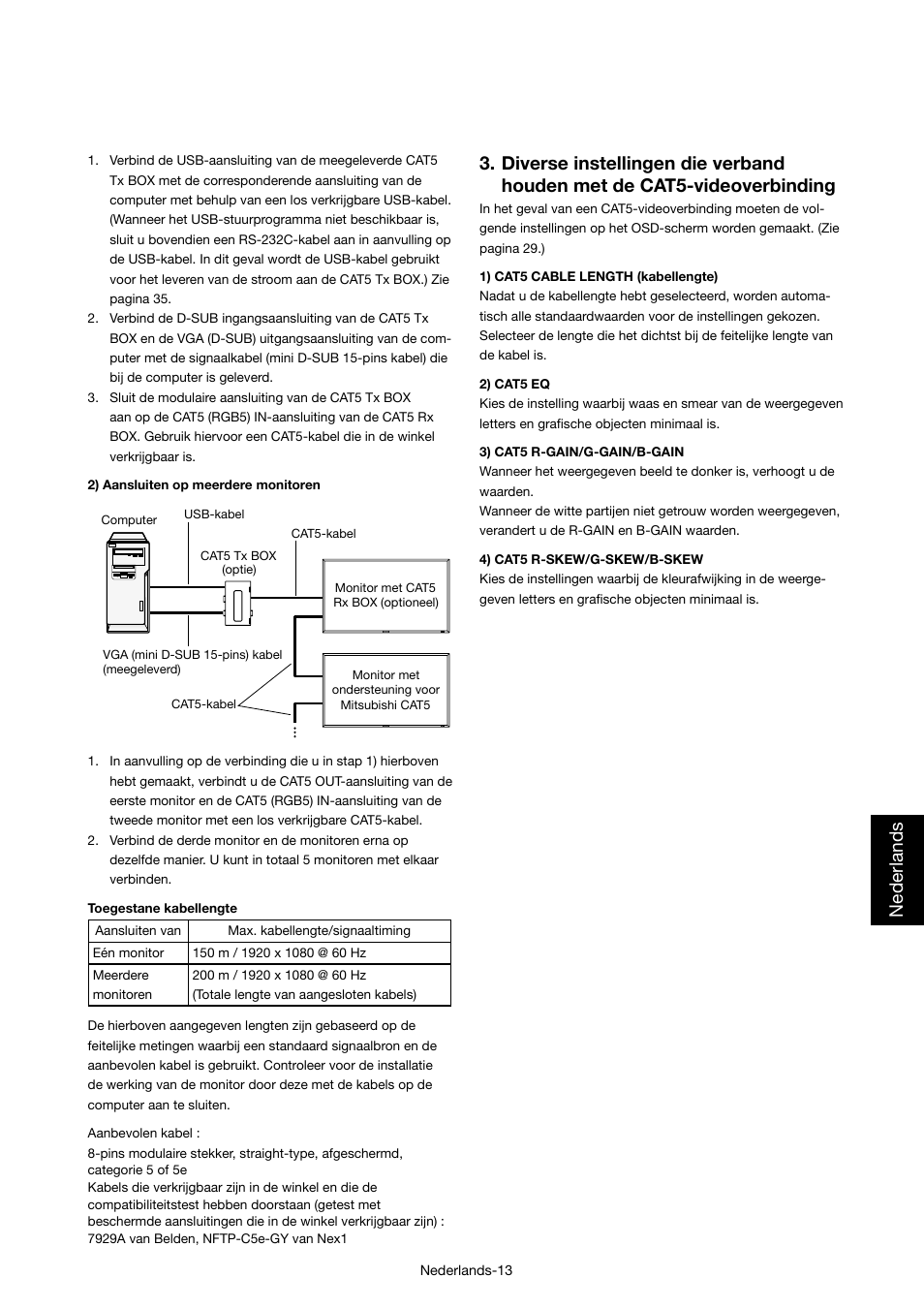 Nederlands | MITSUBISHI ELECTRIC MDT421S User Manual | Page 227 / 300