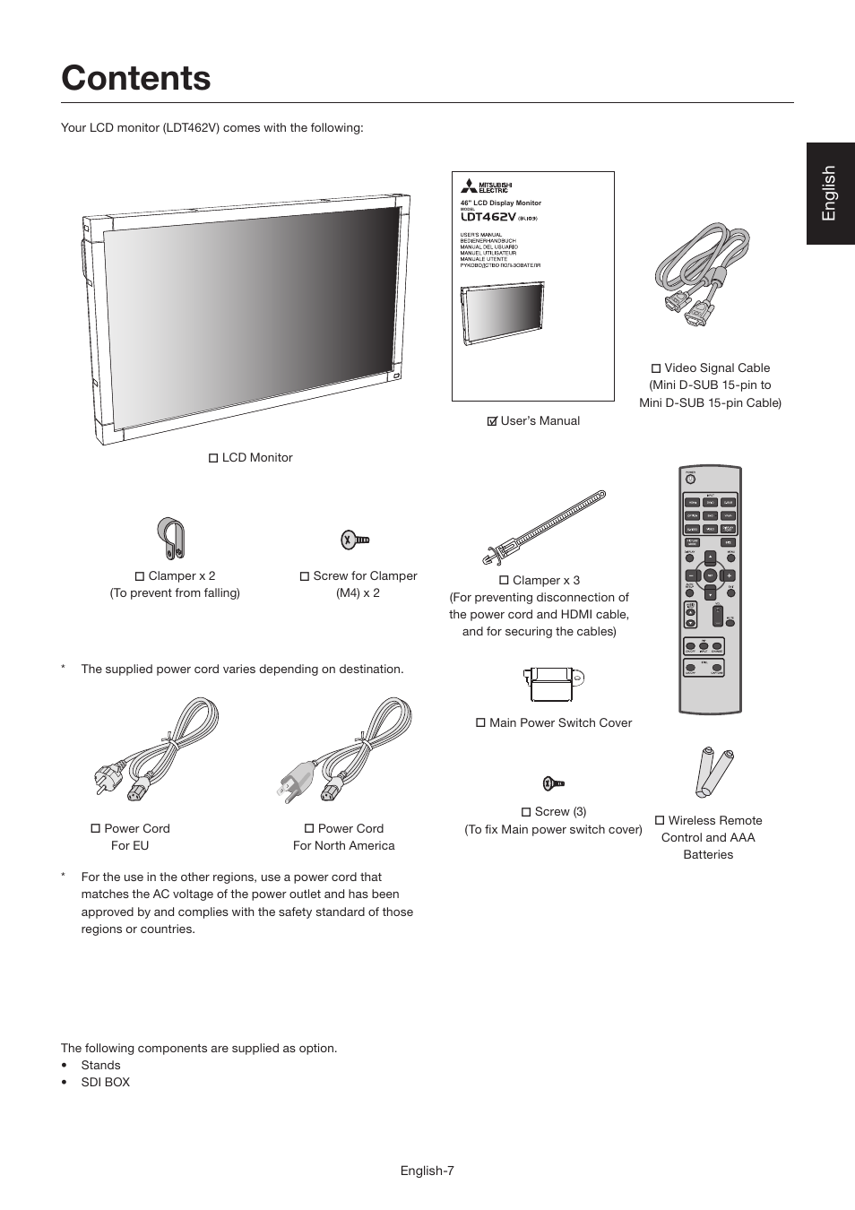 MITSUBISHI ELECTRIC LDT462V User Manual | Page 11 / 368