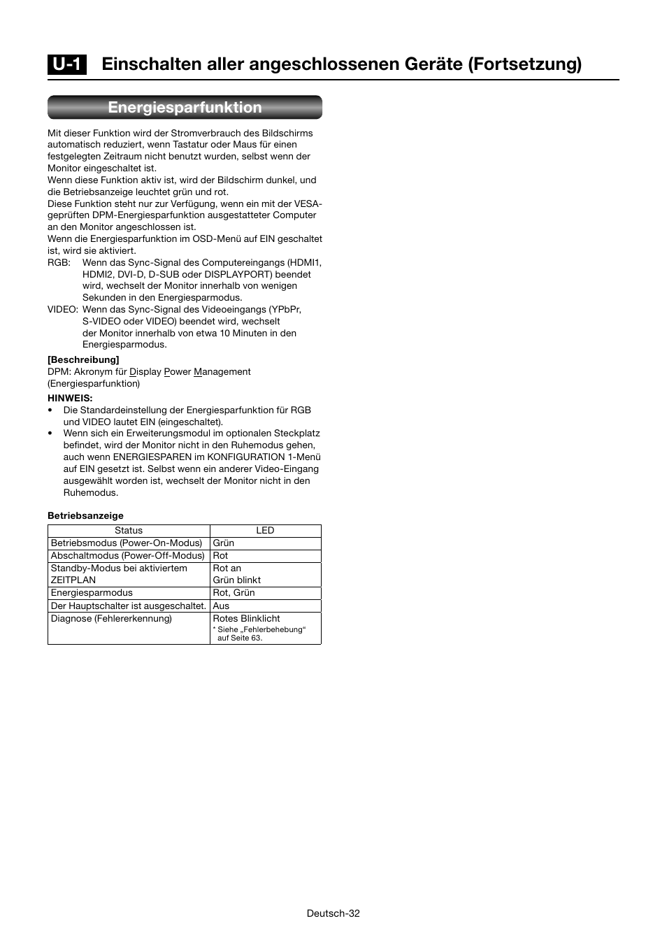 Energiesparfunktion | MITSUBISHI ELECTRIC MDT701S User Manual | Page 102 / 404