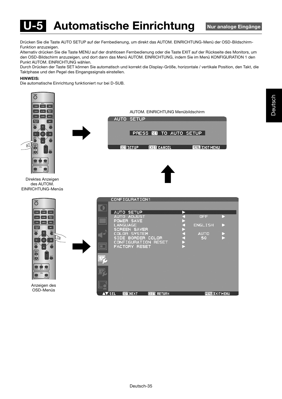 U-5 automatische einrichtung | MITSUBISHI ELECTRIC MDT701S User Manual | Page 105 / 404