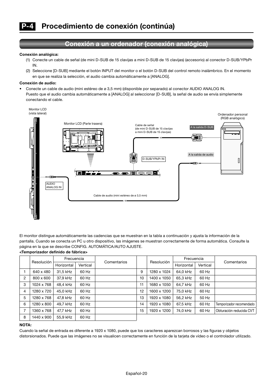 P-4 procedimiento de conexión (continúa), Conexión a un ordenador (conexión analógica) | MITSUBISHI ELECTRIC MDT701S User Manual | Page 156 / 404