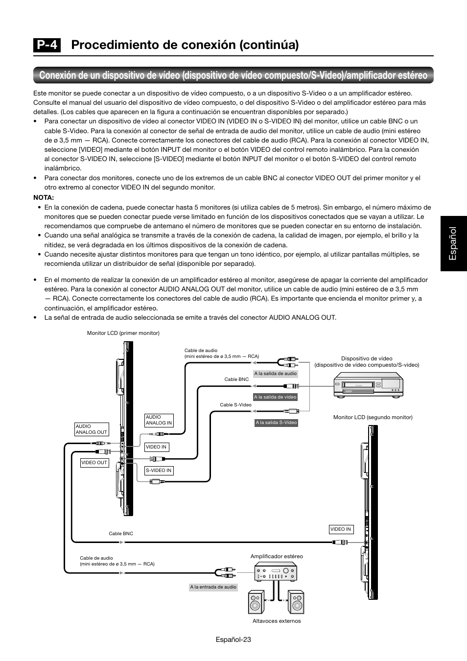 P-4 procedimiento de conexión (continúa), Español | MITSUBISHI ELECTRIC MDT701S User Manual | Page 159 / 404