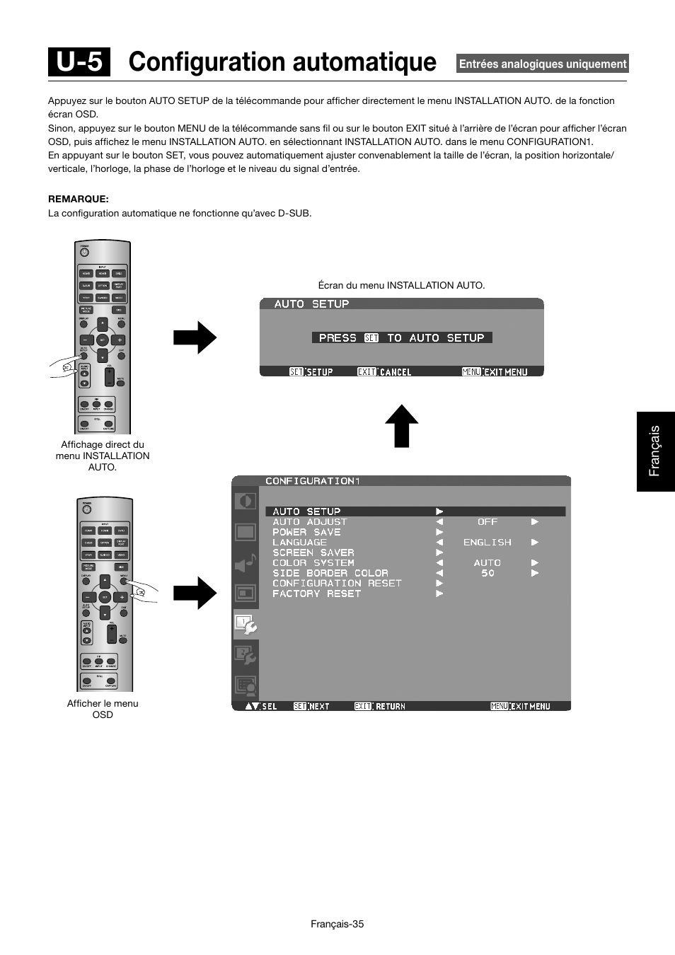 U-5 confi guration automatique | MITSUBISHI ELECTRIC MDT701S User Manual | Page 237 / 404