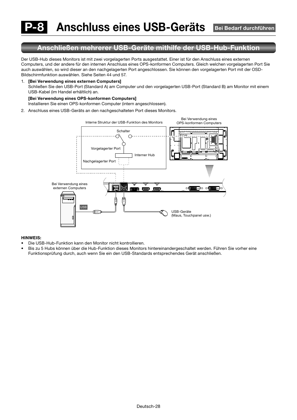 P-8 anschluss eines usb-geräts | MITSUBISHI ELECTRIC MDT701S User Manual | Page 98 / 404