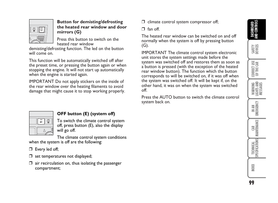 FIAT Idea User Manual | Page 100 / 314