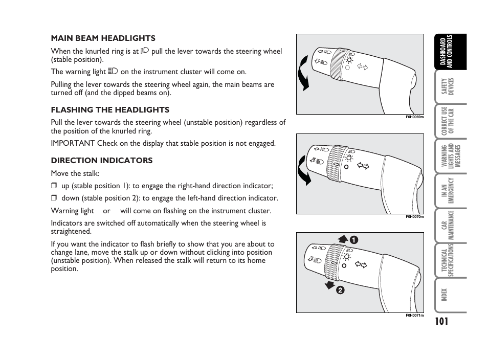 FIAT Idea User Manual | Page 102 / 314