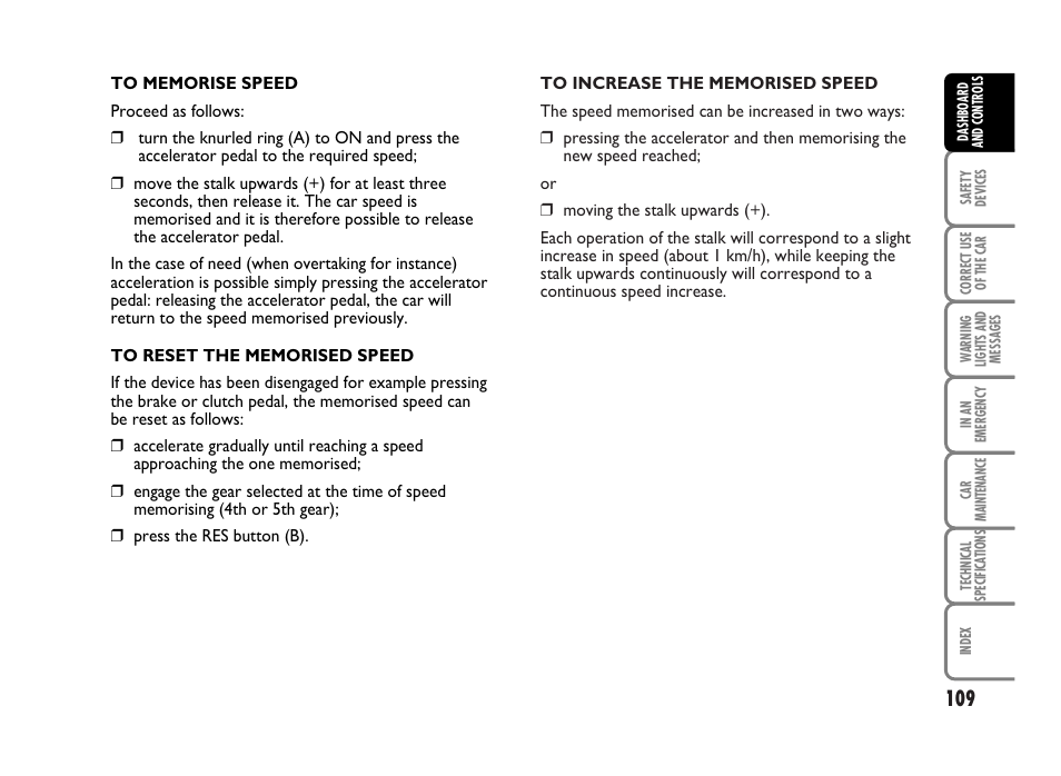 FIAT Idea User Manual | Page 110 / 314