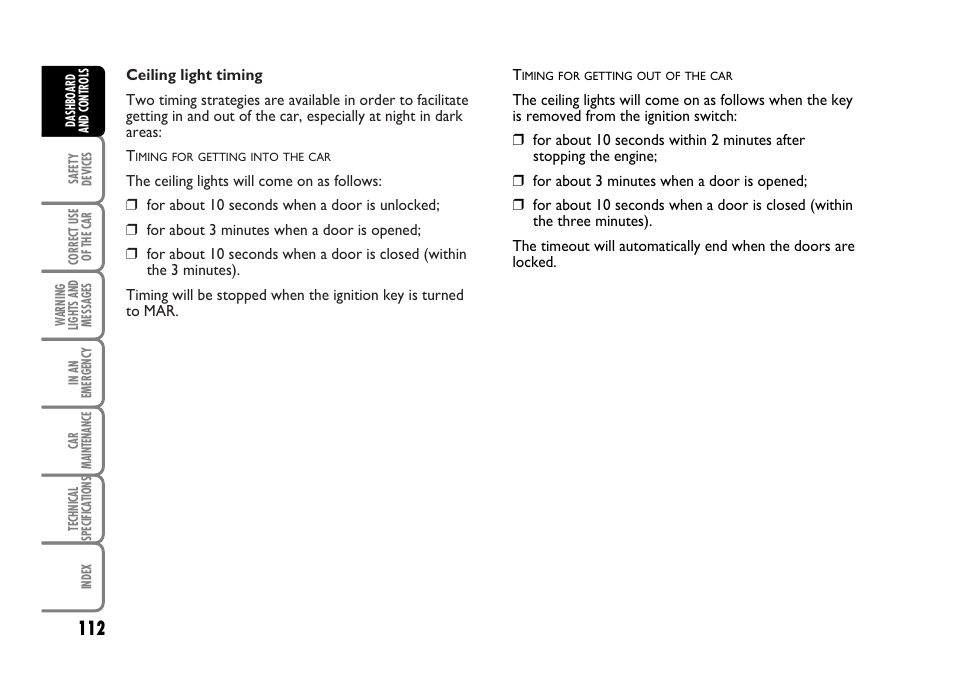 FIAT Idea User Manual | Page 113 / 314