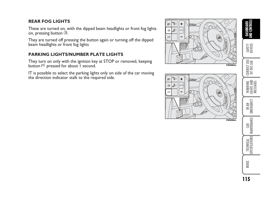 FIAT Idea User Manual | Page 116 / 314