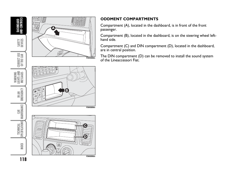 FIAT Idea User Manual | Page 119 / 314