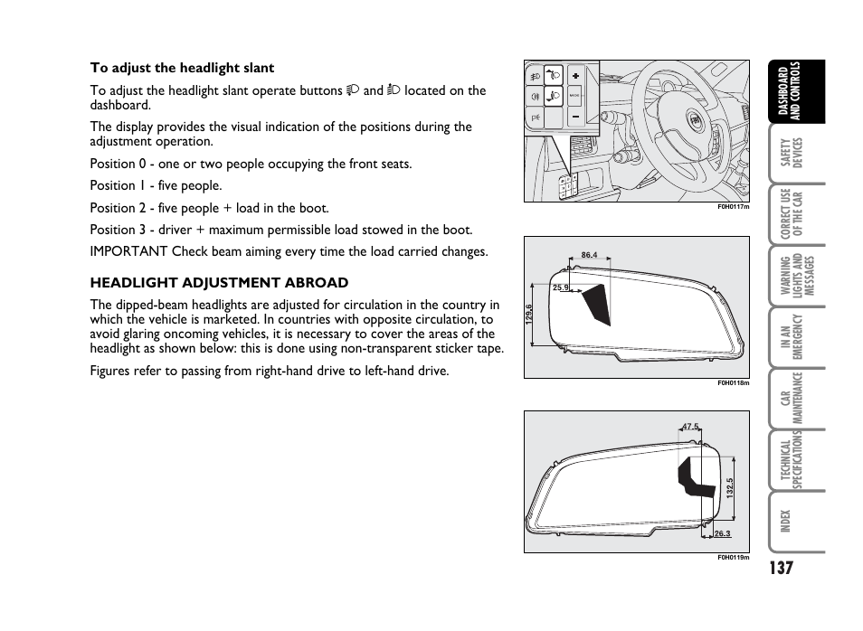 FIAT Idea User Manual | Page 138 / 314