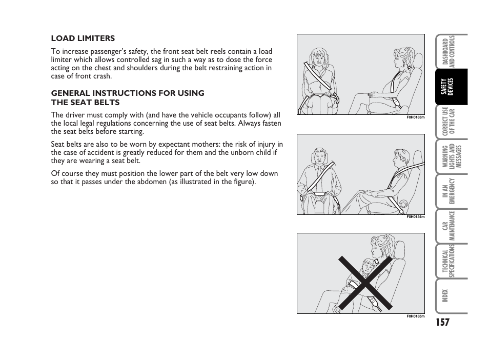 FIAT Idea User Manual | Page 158 / 314