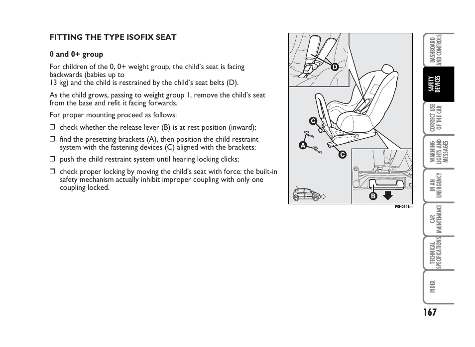 FIAT Idea User Manual | Page 168 / 314